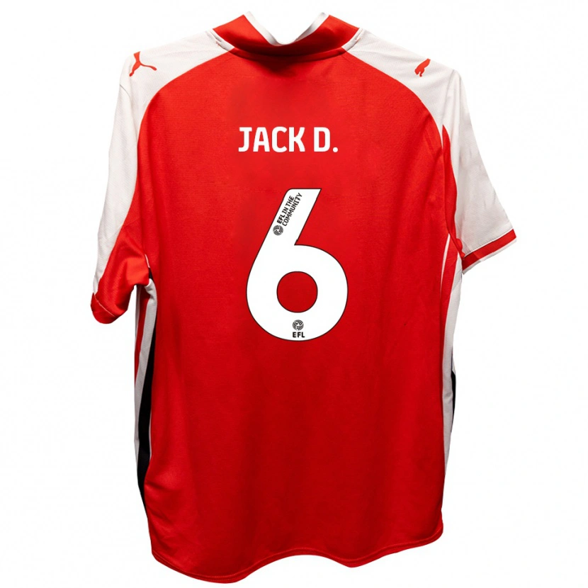 Danxen Criança Camisola Jack Doherty #6 Vermelho Branco Principal 2025/26 Camisa
