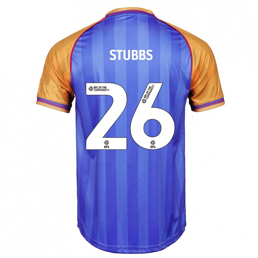 Danxen Criança Camisola Sam Stubbs #26 Azul Laranja Principal 2025/26 Camisa