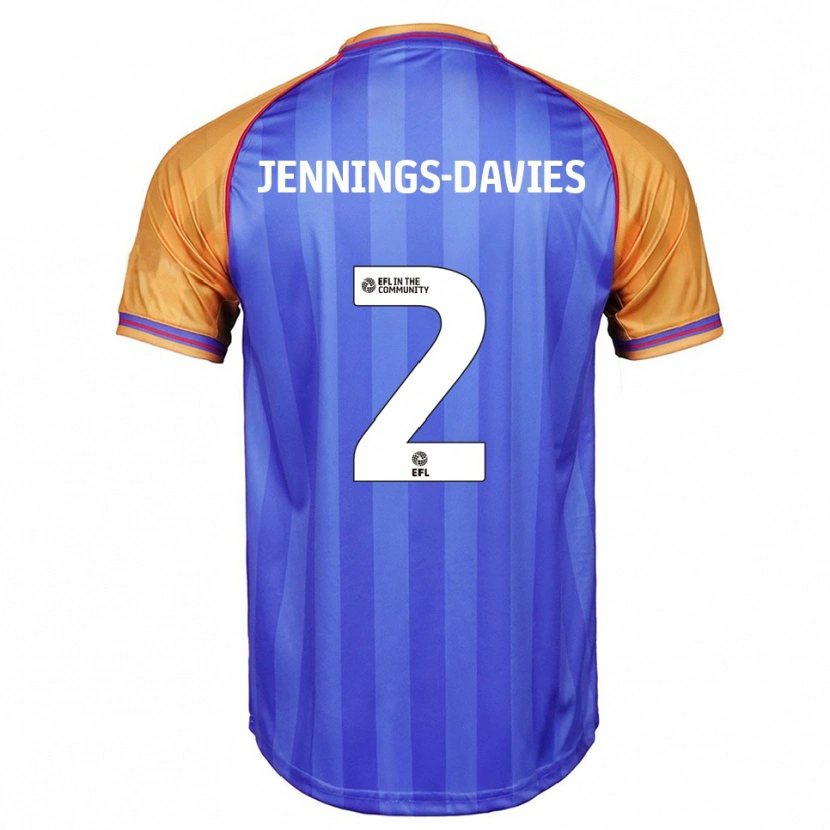 Danxen Criança Camisola Emily-Grace Jennings-Davies #2 Azul Laranja Principal 2025/26 Camisa