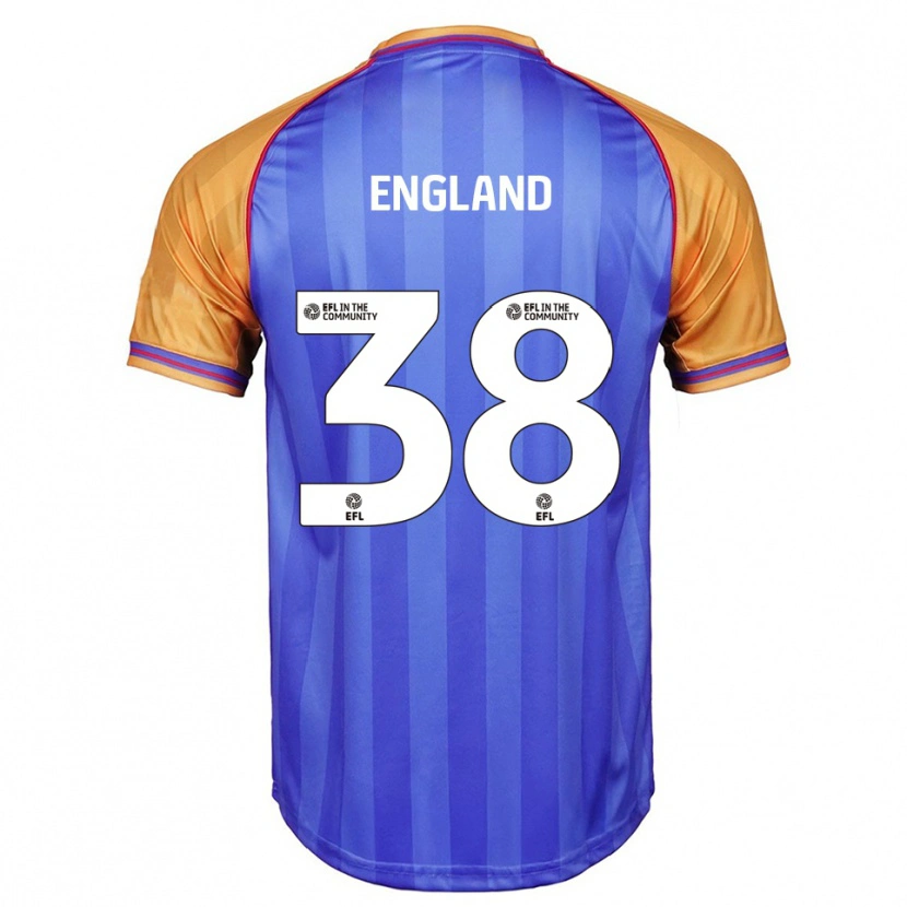 Danxen Criança Camisola Isaac England #38 Azul Laranja Principal 2025/26 Camisa
