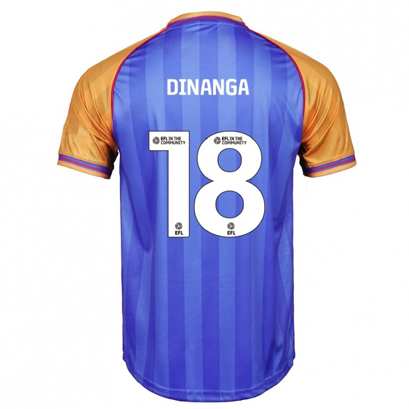 Danxen Criança Camisola Ricardo Dinanga #18 Azul Laranja Principal 2025/26 Camisa