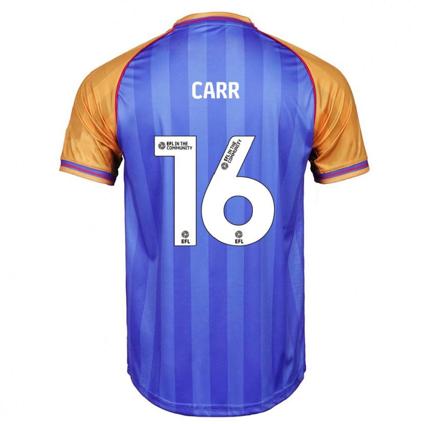 Danxen Criança Camisola Jeorgia Carr #16 Azul Laranja Principal 2025/26 Camisa
