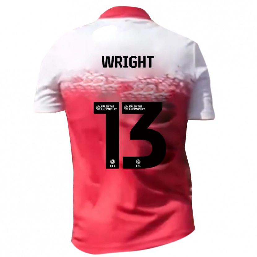 Danxen Criança Camisola Oliver Wright #13 Vermelho Branco Principal 2025/26 Camisa