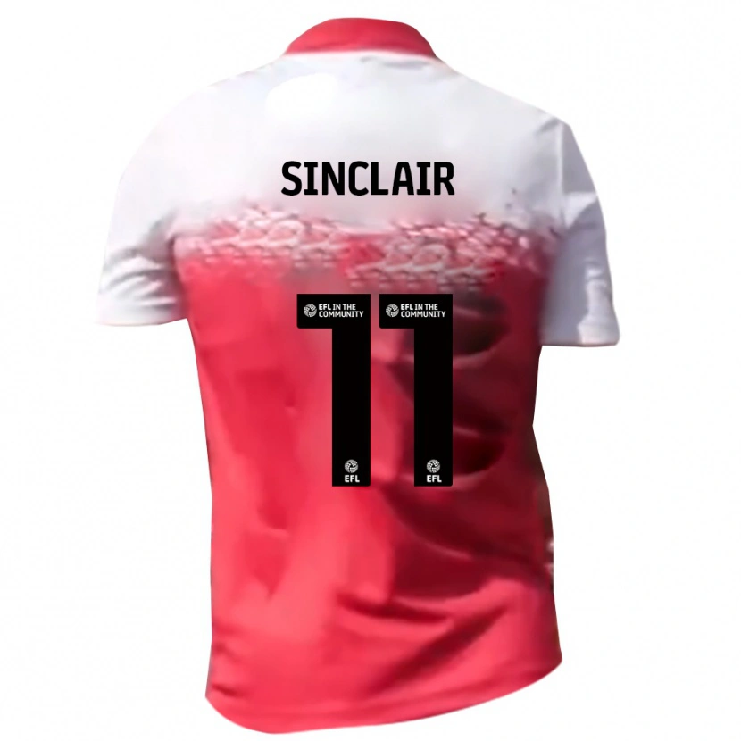 Danxen Criança Camisola Isaac Sinclair #11 Vermelho Branco Principal 2025/26 Camisa