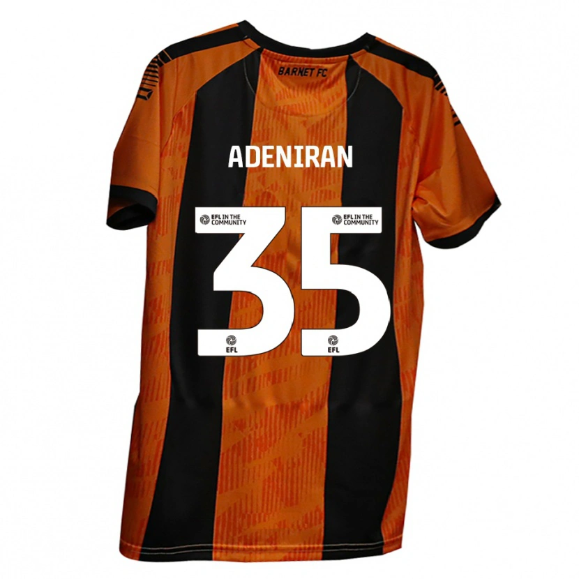 Danxen Criança Camisola Dennis Adeniran #35 Laranja Preto Principal 2025/26 Camisa