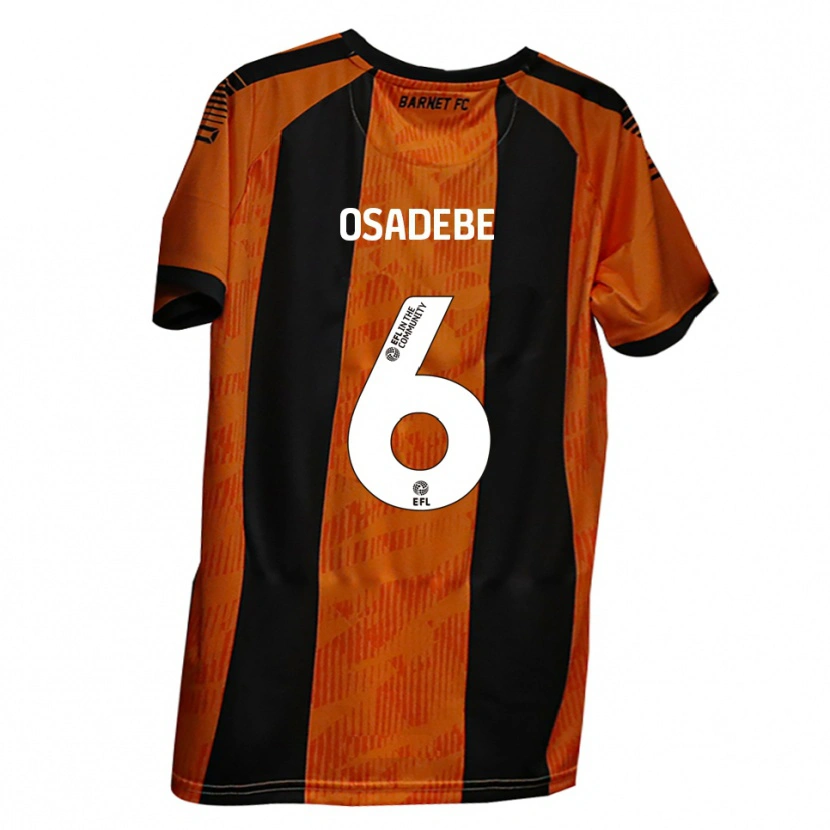 Danxen Criança Camisola Emmanuel Osadebe #6 Laranja Preto Principal 2025/26 Camisa