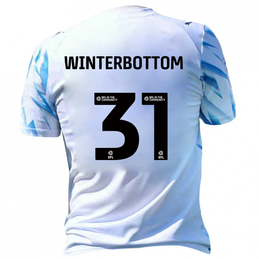 Danxen Criança Camisola Ben Winterbottom #31 Branco Azul Celeste Principal 2025/26 Camisa