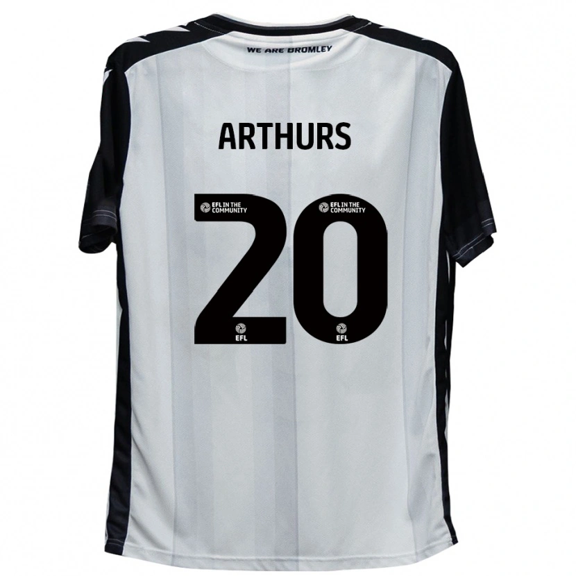 Danxen Criança Camisola Jude Arthurs #20 Branco Preto Principal 2025/26 Camisa