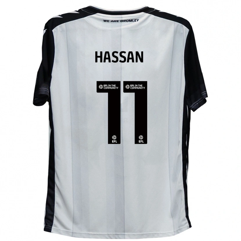 Danxen Criança Camisola Danai Hassan #11 Branco Preto Principal 2025/26 Camisa