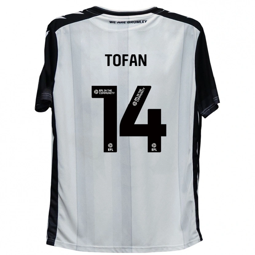 Danxen Criança Camisola Rob Tofan #14 Branco Preto Principal 2025/26 Camisa