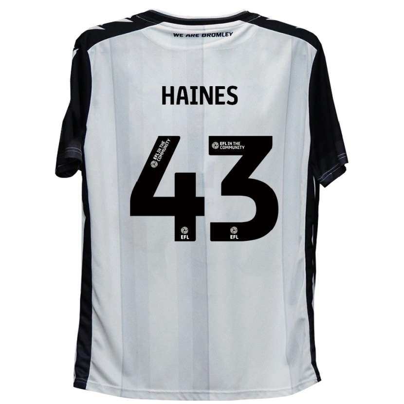 Danxen Criança Camisola Harry Haines #43 Branco Preto Principal 2025/26 Camisa