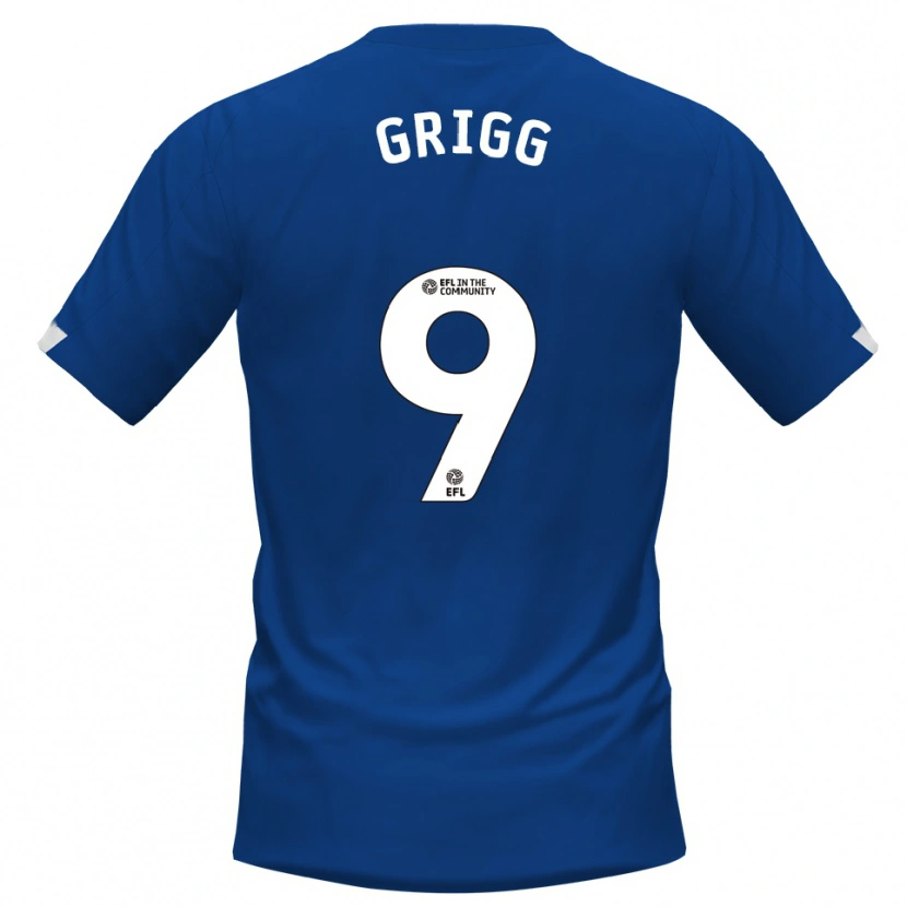 Danxen Criança Camisola Will Grigg #9 Azul Branco Principal 2025/26 Camisa