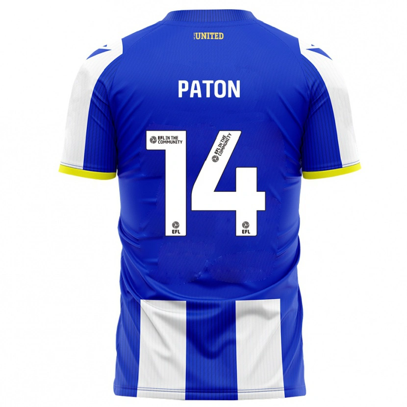 Danxen Criança Camisola Karys Paton #14 Azul Branco Principal 2025/26 Camisa