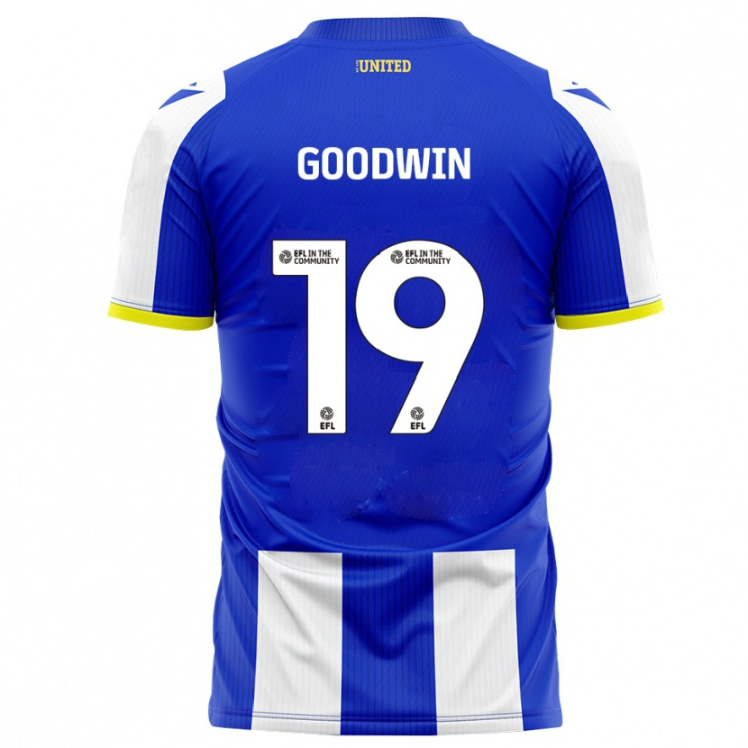 Danxen Criança Camisola Will Goodwin #19 Azul Branco Principal 2025/26 Camisa