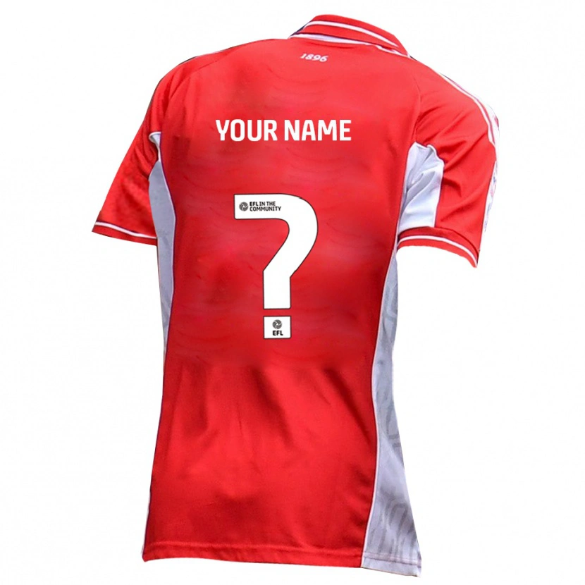 Danxen Criança Camisola Seu Nome #0 Vermelho Branco Principal 2025/26 Camisa