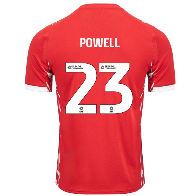 Danxen Criança Camisola Jack Powell #23 Vermelho Branco Principal 2025/26 Camisa