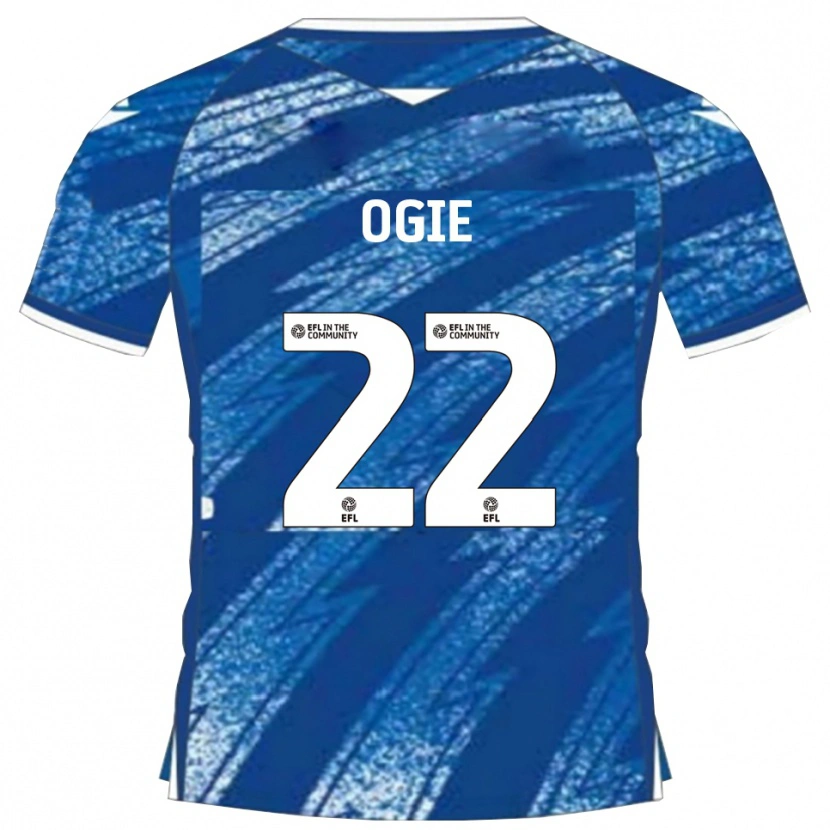Danxen Criança Camisola Shadrach Ogie #22 Azul Branco Principal 2025/26 Camisa