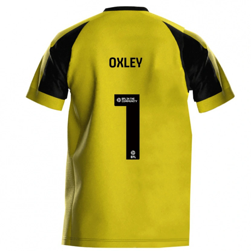 Danxen Criança Camisola Mark Oxley #1 Amarelo Cinza Principal 2025/26 Camisa