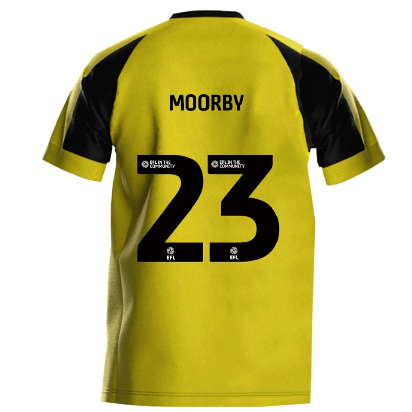 Danxen Criança Camisola James Moorby #23 Amarelo Cinza Principal 2025/26 Camisa