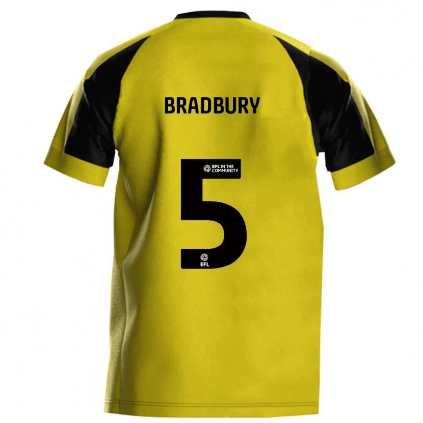 Danxen Criança Camisola Tom Bradbury #5 Amarelo Cinza Principal 2025/26 Camisa