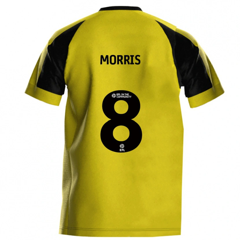 Danxen Criança Camisola Bryn Morris #8 Amarelo Cinza Principal 2025/26 Camisa