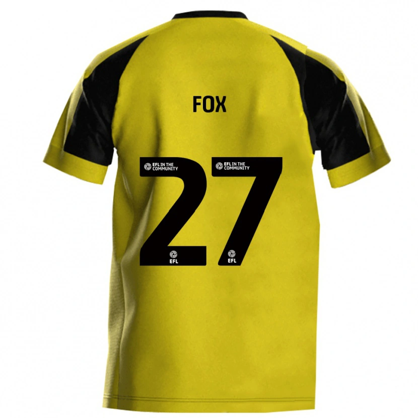 Danxen Criança Camisola Ben Fox #27 Amarelo Cinza Principal 2025/26 Camisa