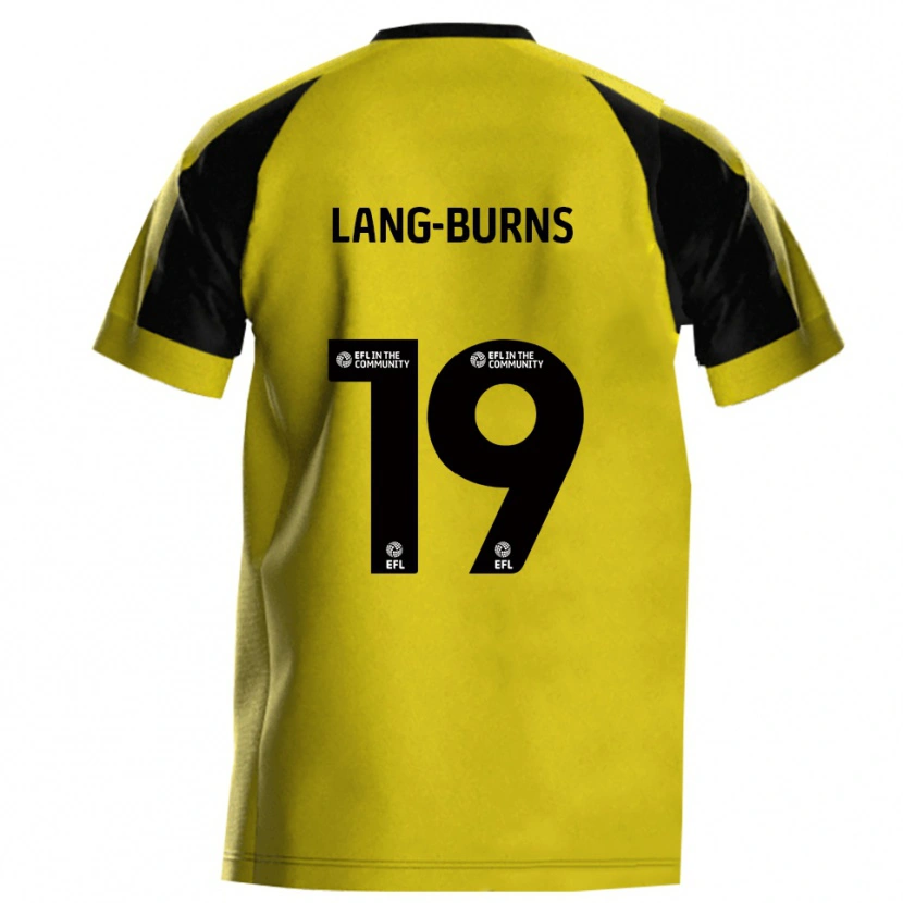Danxen Criança Camisola Olly Lang-Burns #19 Amarelo Cinza Principal 2025/26 Camisa