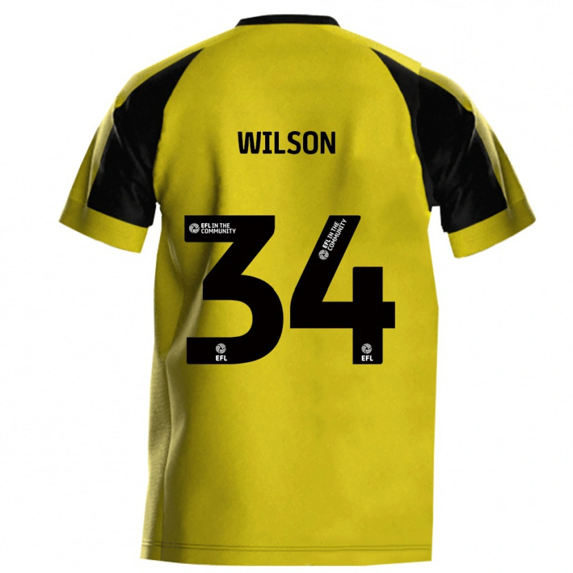 Danxen Criança Camisola Robbie Wilson #34 Amarelo Cinza Principal 2025/26 Camisa