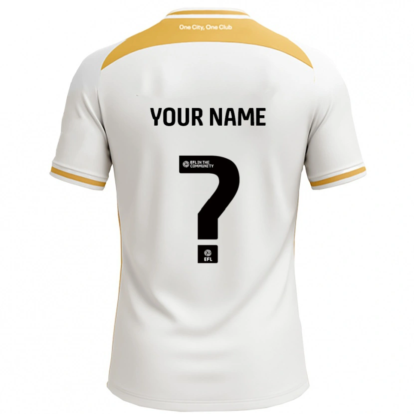 Danxen Criança Camisola Seu Nome #0 Branco Dourado Principal 2025/26 Camisa