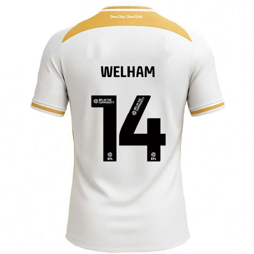 Danxen Criança Camisola Madeline Welham #14 Branco Dourado Principal 2025/26 Camisa