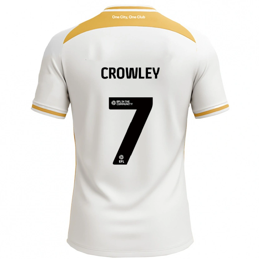 Danxen Criança Camisola Dan Crowley #7 Branco Dourado Principal 2025/26 Camisa