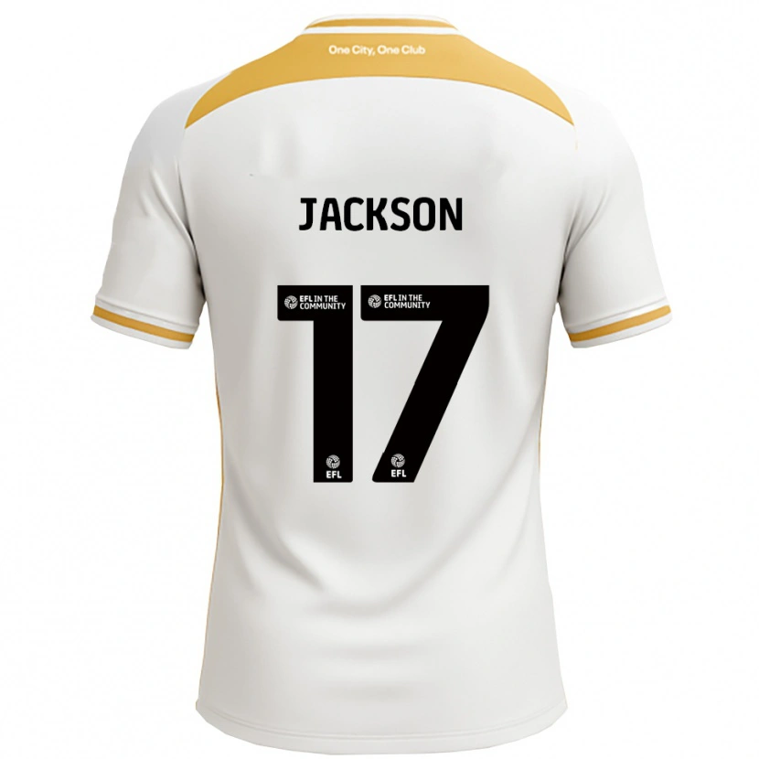 Danxen Criança Camisola Cayleigh Jackson #17 Branco Dourado Principal 2025/26 Camisa