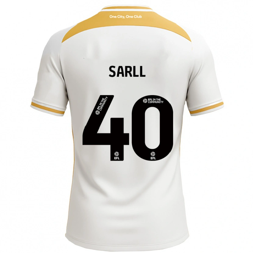 Danxen Criança Camisola Amelie Sarll #40 Branco Dourado Principal 2025/26 Camisa