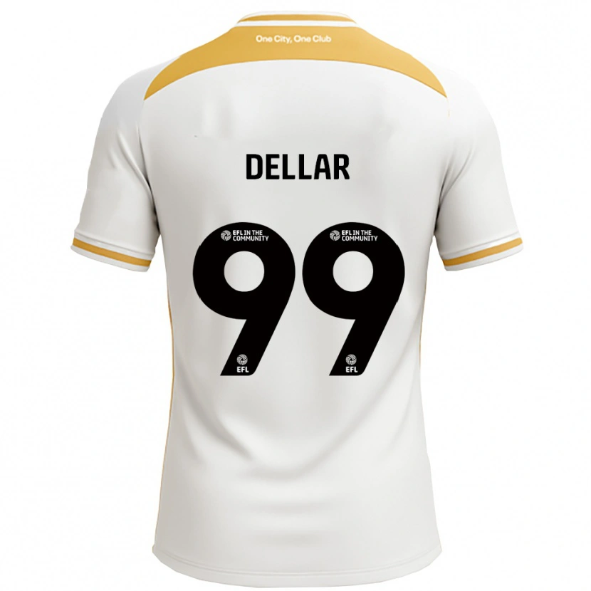 Danxen Criança Camisola Megan Dellar #99 Branco Dourado Principal 2025/26 Camisa