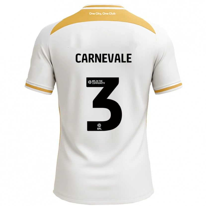 Danxen Criança Camisola Giusy Carnevale #3 Branco Dourado Principal 2025/26 Camisa