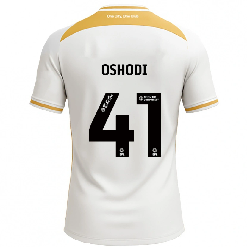 Danxen Criança Camisola Olivia Oshodi #41 Branco Dourado Principal 2025/26 Camisa