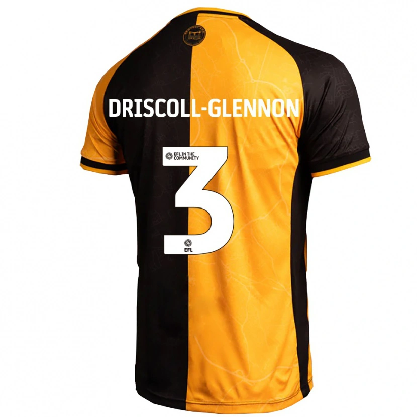 Danxen Criança Camisola Anthony Driscoll-Glennon #3 Amarelo Preto Principal 2025/26 Camisa