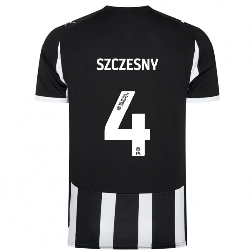 Danxen Criança Camisola Nikos Szczesny #4 Preto Branco Principal 2025/26 Camisa