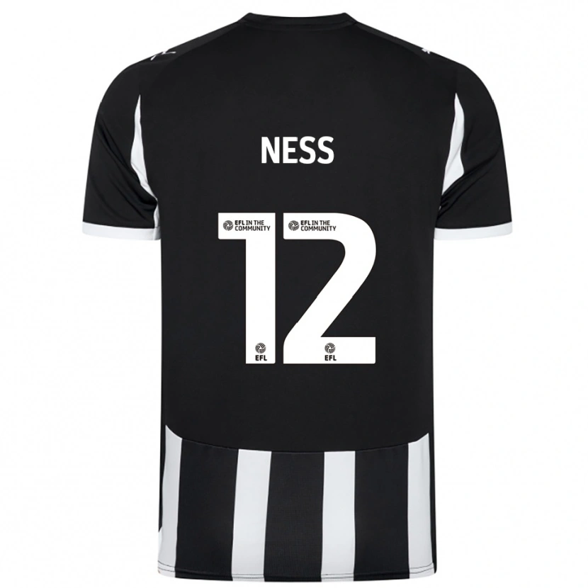 Danxen Criança Camisola Lucas Ness #12 Preto Branco Principal 2025/26 Camisa