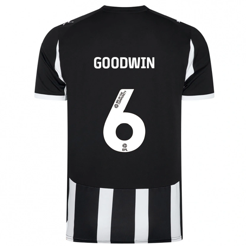 Danxen Criança Camisola Alfie Goodwin #6 Preto Branco Principal 2025/26 Camisa