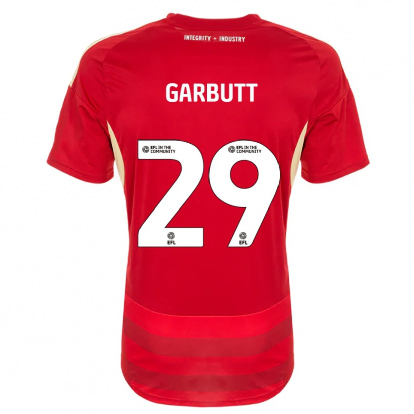 Danxen Criança Camisola Luke Garbutt #29 Vermelho Branco Principal 2025/26 Camisa