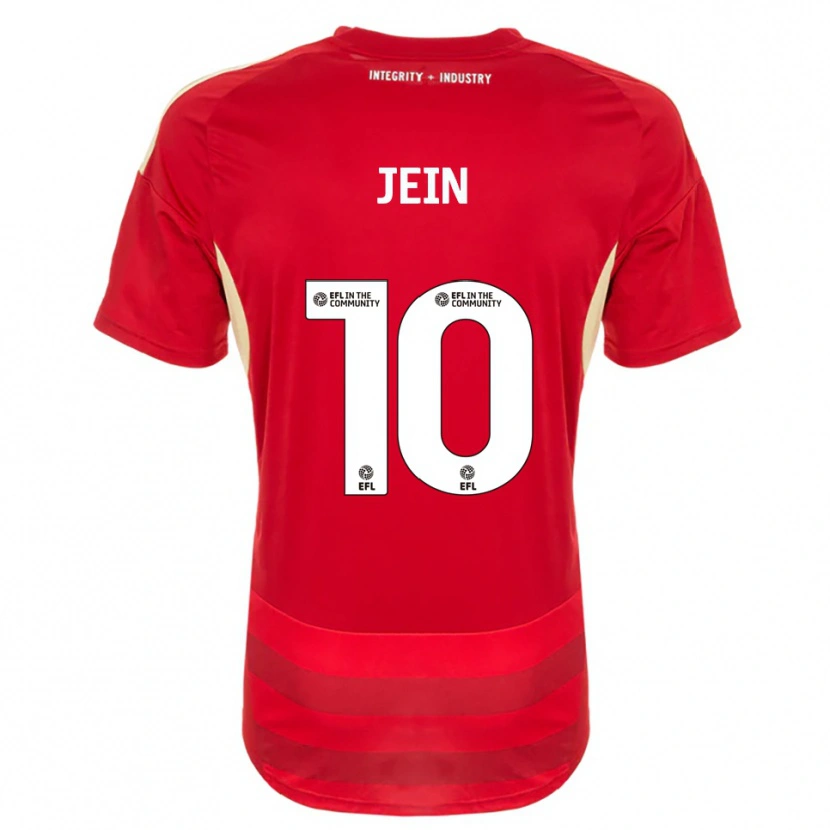 Danxen Criança Camisola Shaunna Jein #10 Vermelho Branco Principal 2025/26 Camisa
