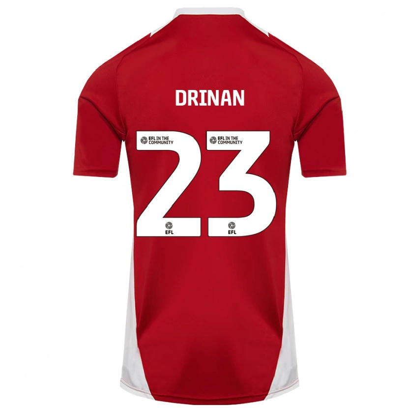 Danxen Criança Camisola Aaron Drinan #23 Vermelho Branco Dourado Principal 2025/26 Camisa