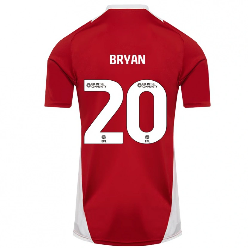 Danxen Criança Camisola Joshua Bryan #20 Vermelho Branco Dourado Principal 2025/26 Camisa