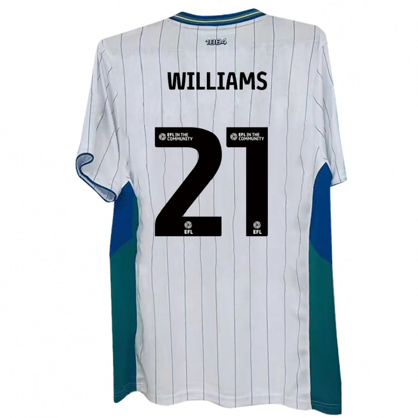 Danxen Criança Camisola Josh Williams #21 Branco Verde Azul Principal 2025/26 Camisa
