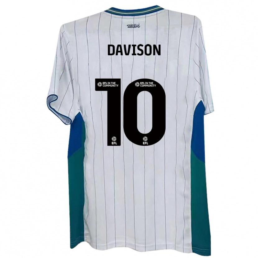 Danxen Criança Camisola Josh Davison #10 Branco Verde Azul Principal 2025/26 Camisa
