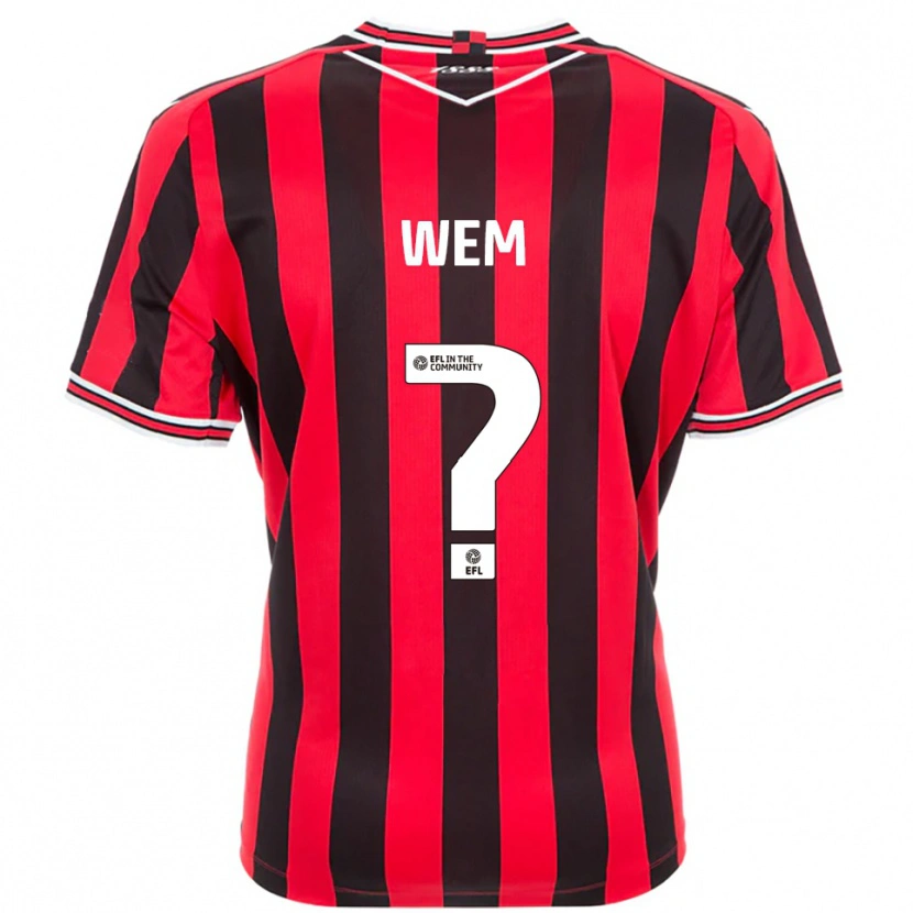 Danxen Criança Camisola Steph Wem #0 Vermelho Preto Principal 2025/26 Camisa