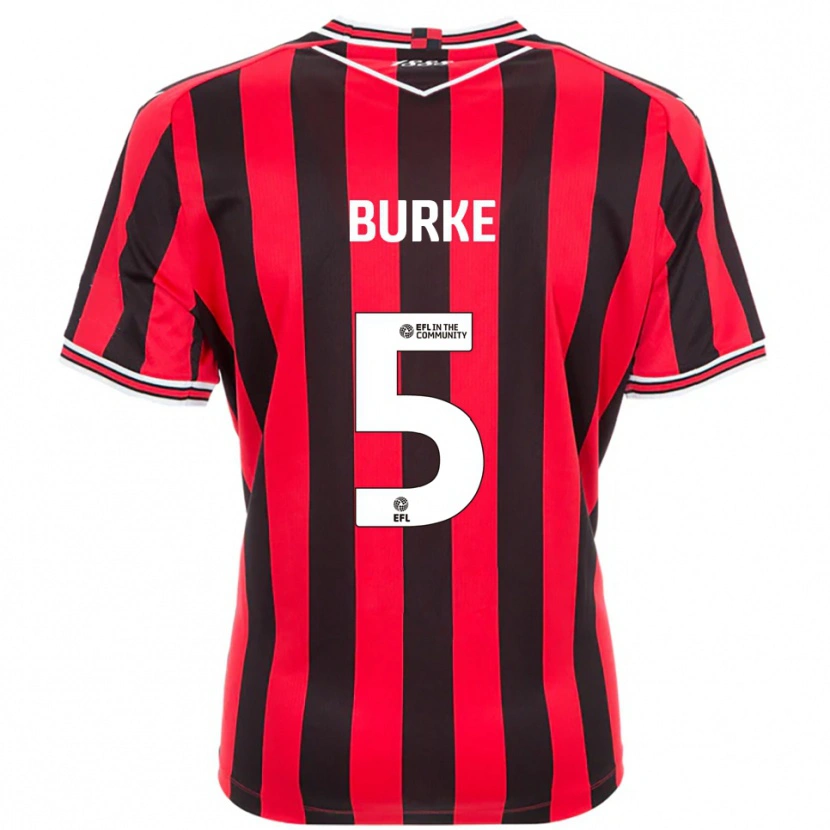 Danxen Criança Camisola Harrison Burke #5 Vermelho Preto Principal 2025/26 Camisa