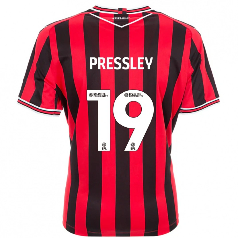 Danxen Criança Camisola Aaron Pressley #19 Vermelho Preto Principal 2025/26 Camisa