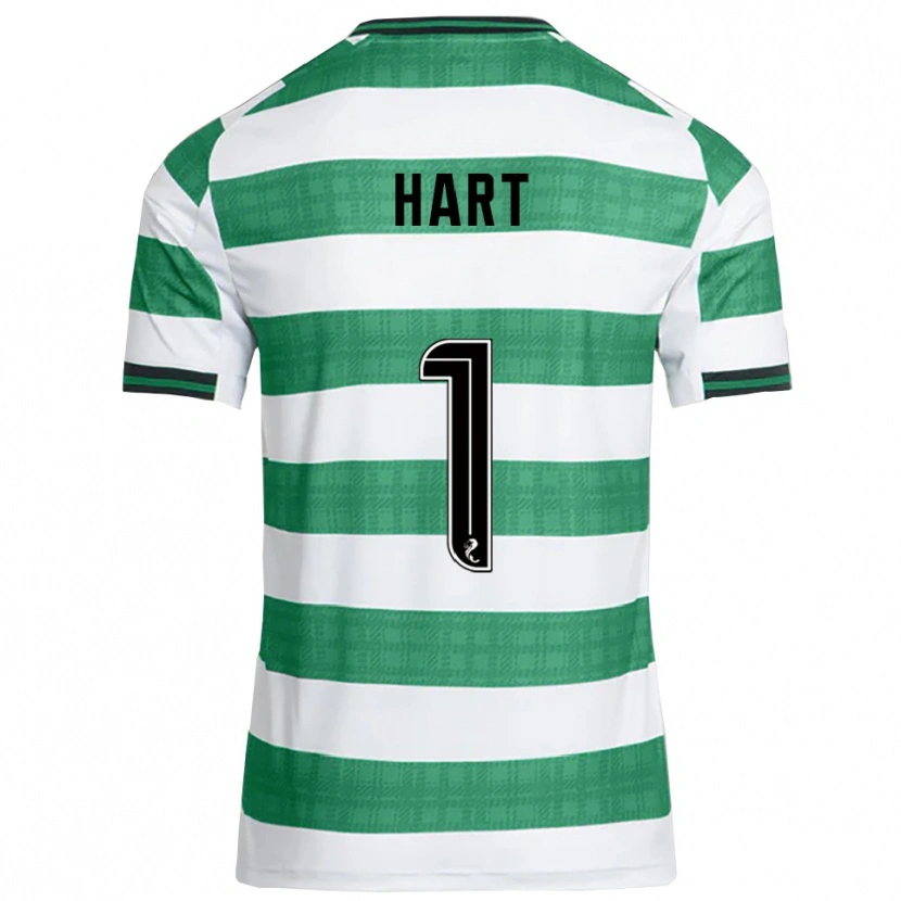Danxen Criança Camisola Joe Hart #1 Verde Branco Principal 2025/26 Camisa